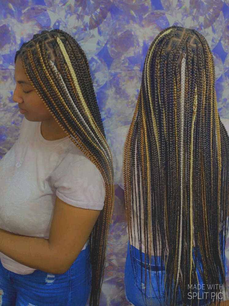 Small Waist Length Knotless Braids