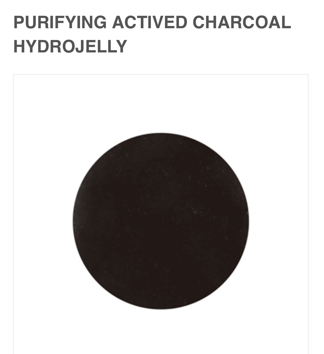 Charcoal Hydrojelly Mask