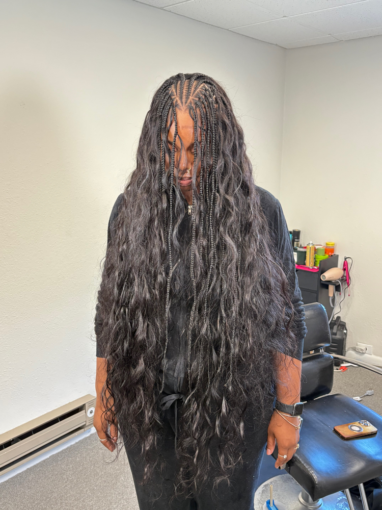 Half braids/half sew in (flip-over) at Styles by Key in Monroeville, PA