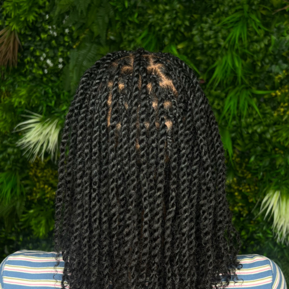 Smedium Human Hair Twists at Soulful Strands in Clifton, NJ