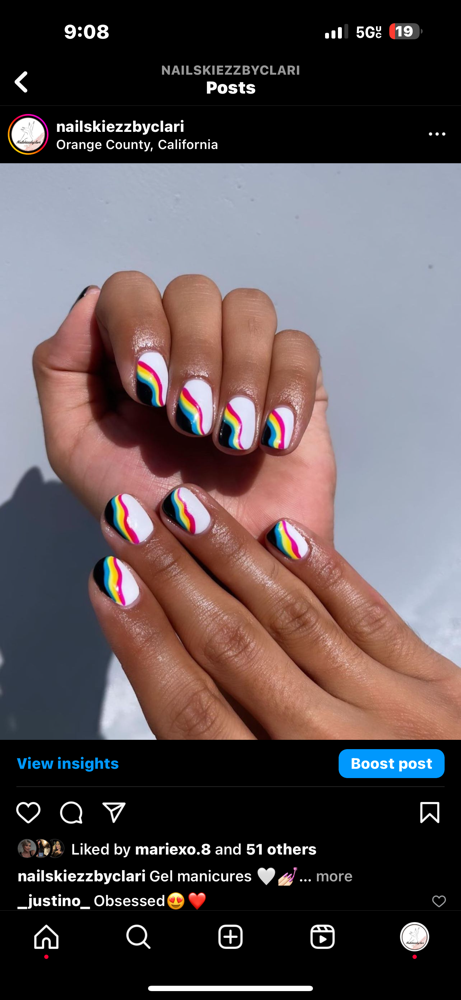 Male Russian Manicure W Builder