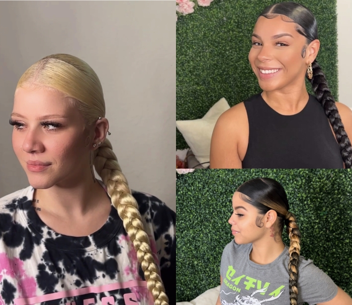 Low Braided Ponytail