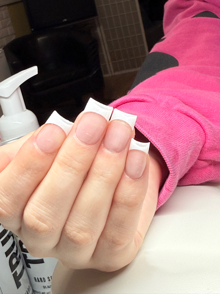 Xs White French Tip Fullset Deal at Eva The Nail Genie in Seattle, WA