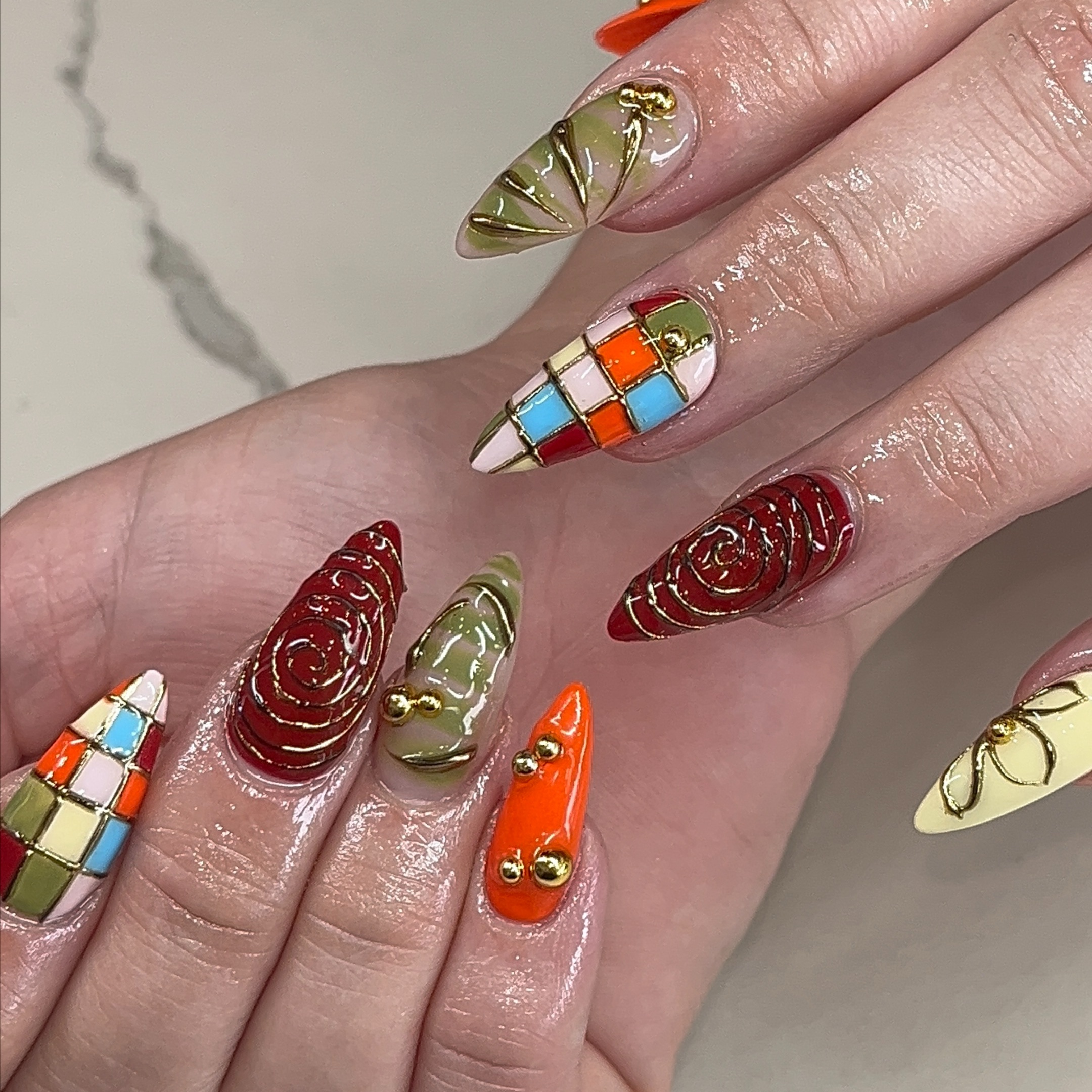 Gel-X with Design at @gelnailsbyjay in Fullerton, CA