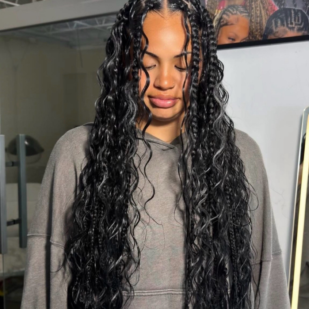 Large Boho Knotless 🎀 at The Hair Confidence in Kansas City, MO