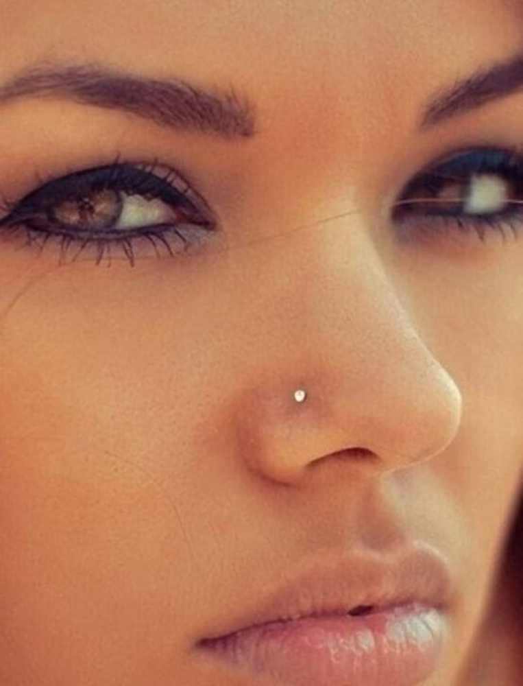 Nose Piercing With Needle
