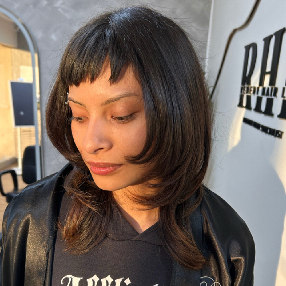 Bang Trim/ Face Framing at Izzy_xhair in Downey, CA