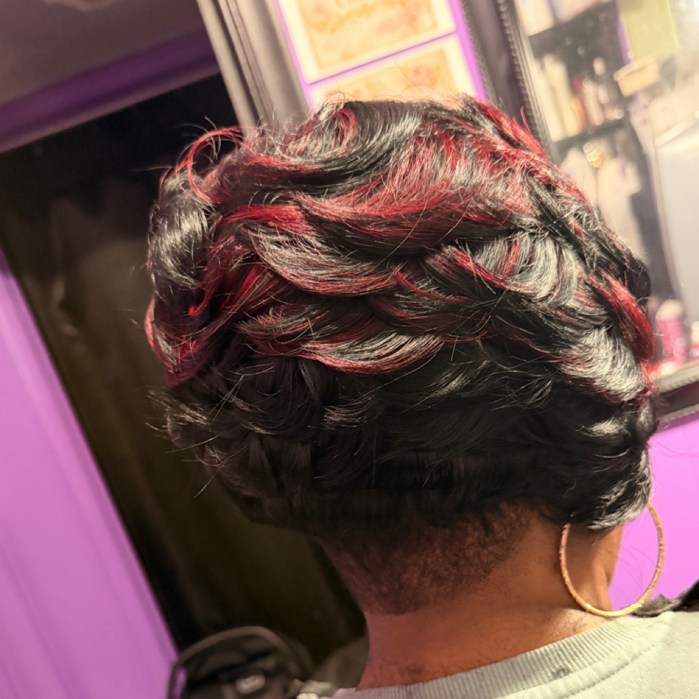 Feathered Bob at Mz. Mechie in Detroit, MI