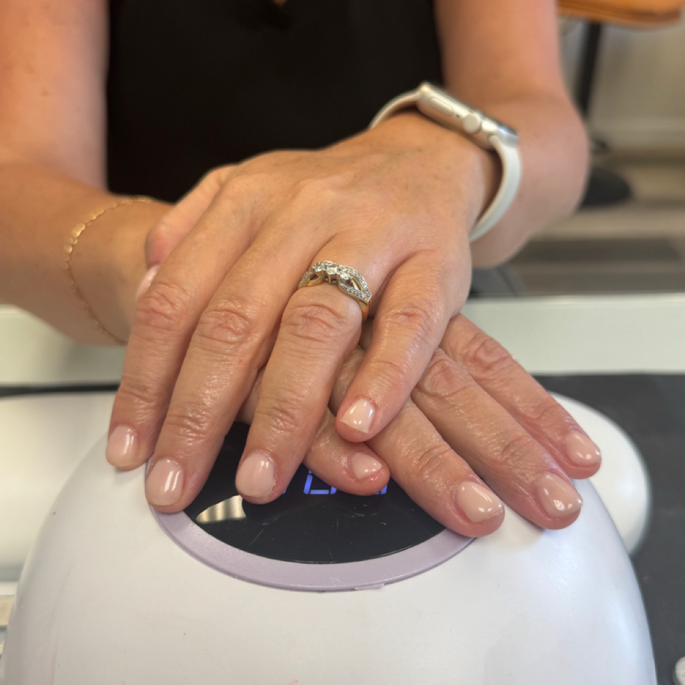 Builder gel natural nail at Revive Beauty Lounge in Bluffton, IN