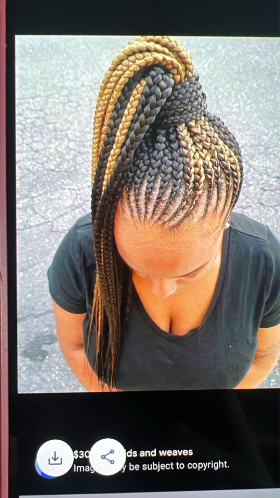 Corn Row Ponytail Hair Included at Perfect braids and locs in Atlanta, GA