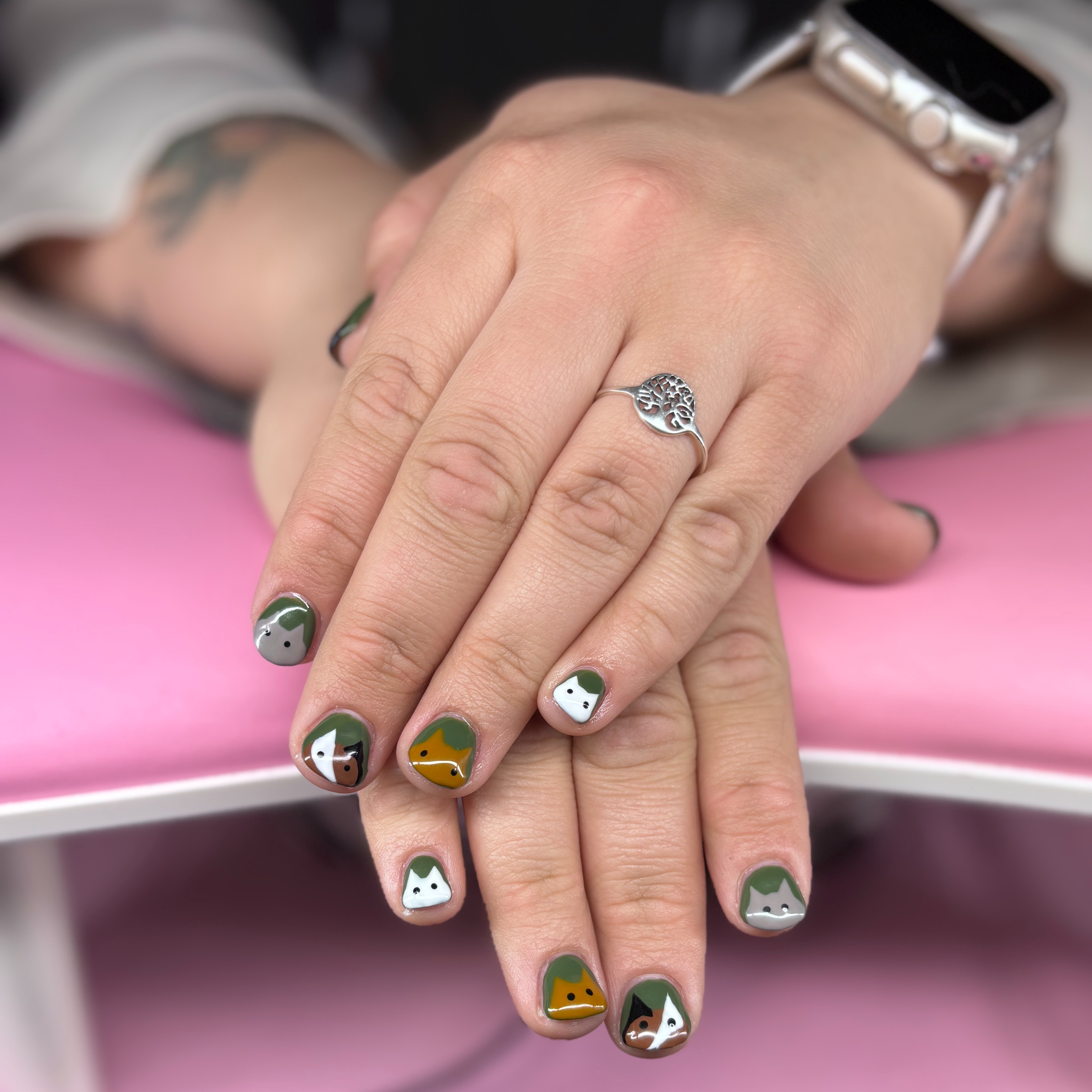 Builder gel on natural nails at Nailed Bai Marie in Howell, MI