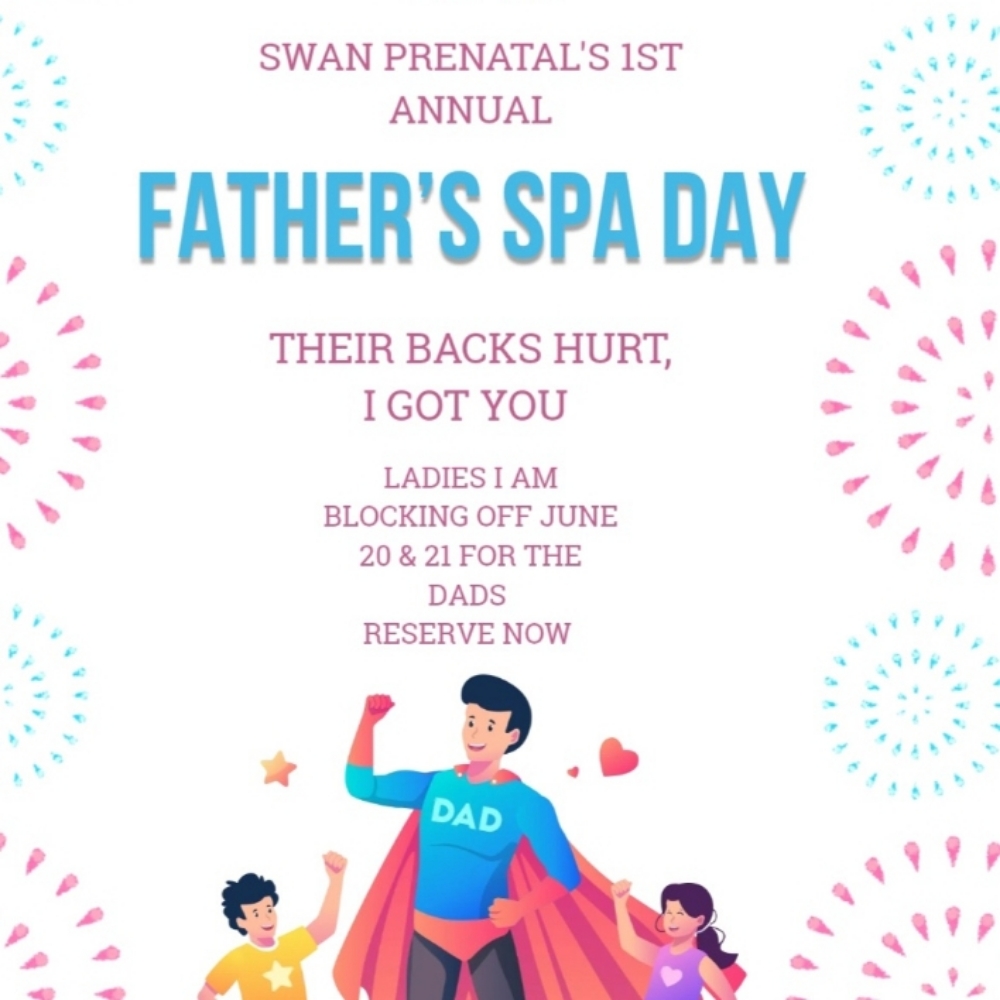 Father's Spa Day at Swan Prenatal Massage in Houston, TX