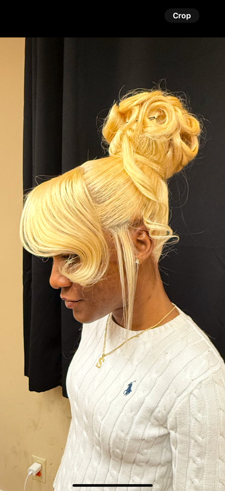 Double Frontal Ponytail Over LOCS