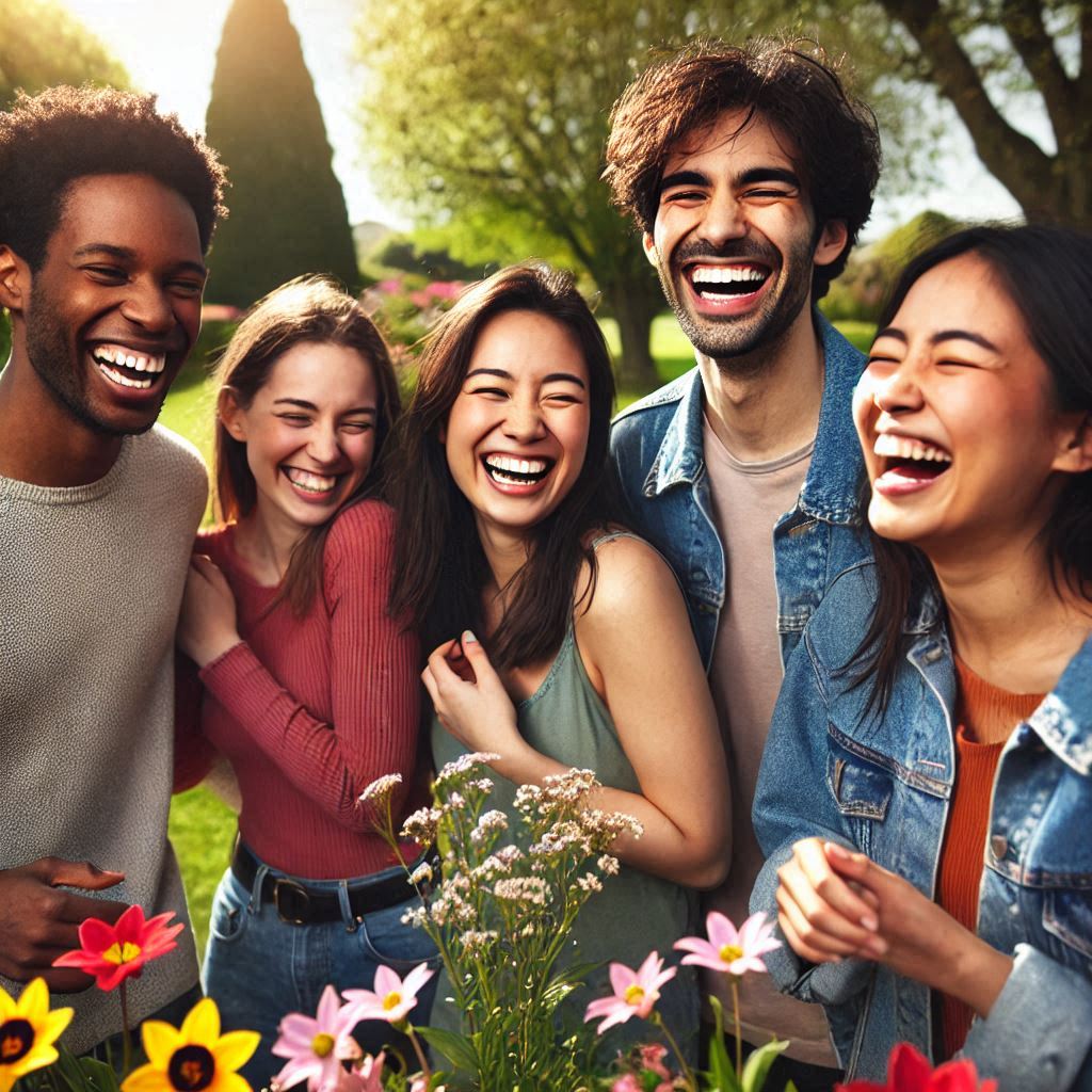 Laughter therapy session