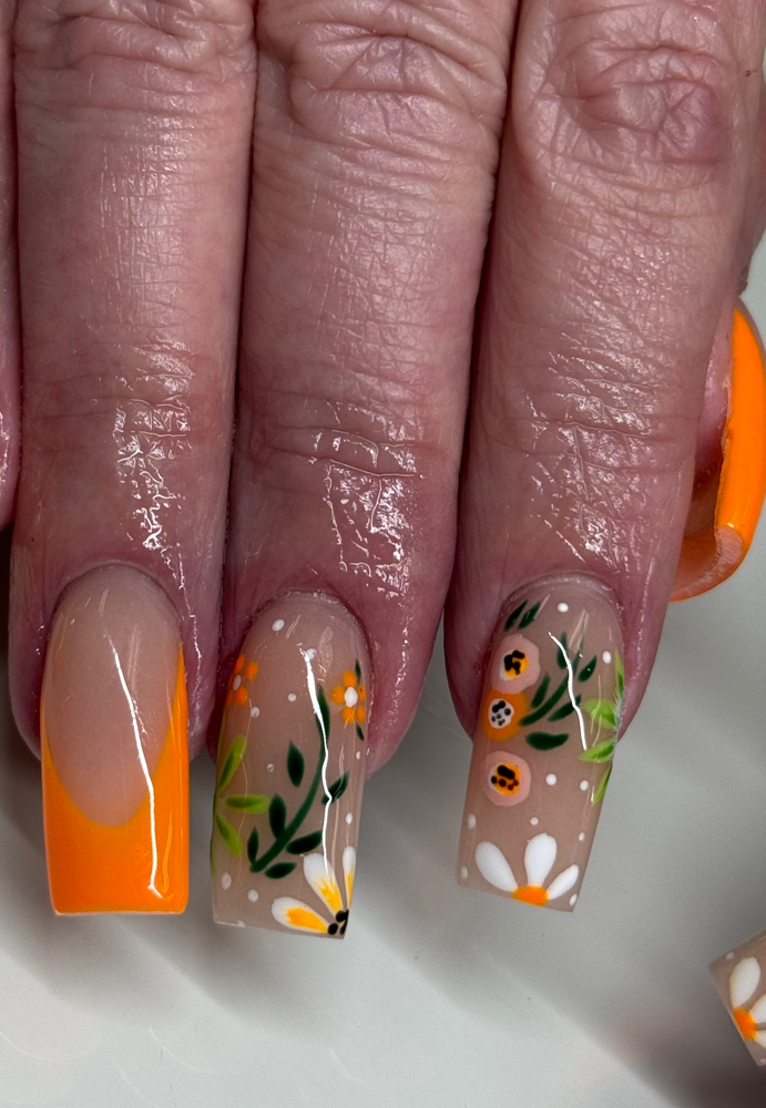 Acrylic Set w/ Nail Art
