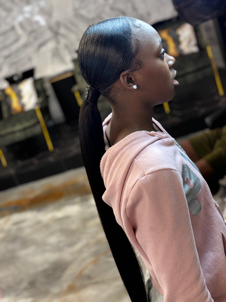 Sleek ponytail
