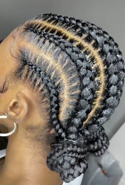Cornrows With Braided Hair at Beautified Hair by Tabz in Allentown, PA