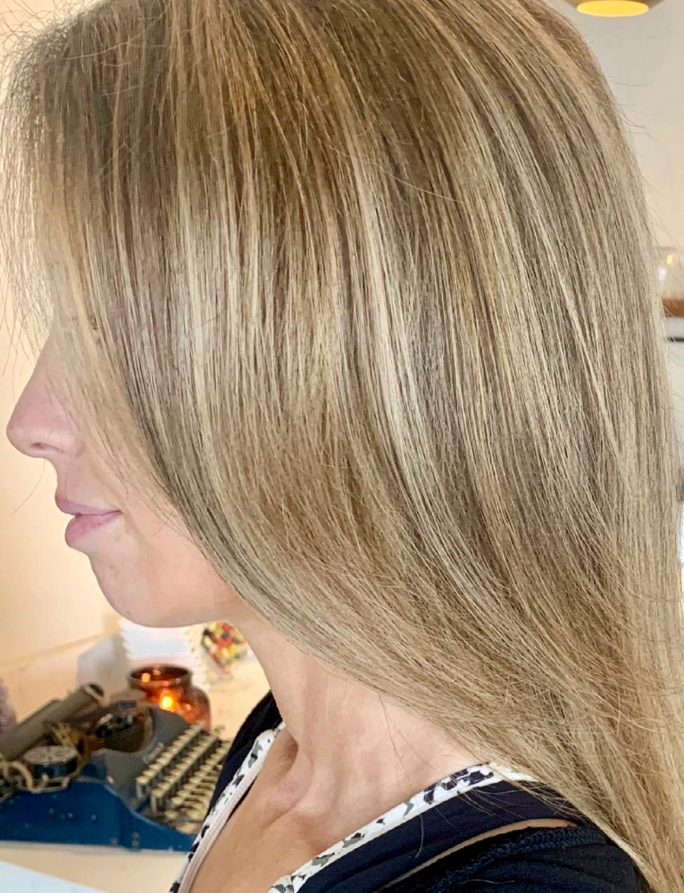 Partial Highlight And Blow Dry.
