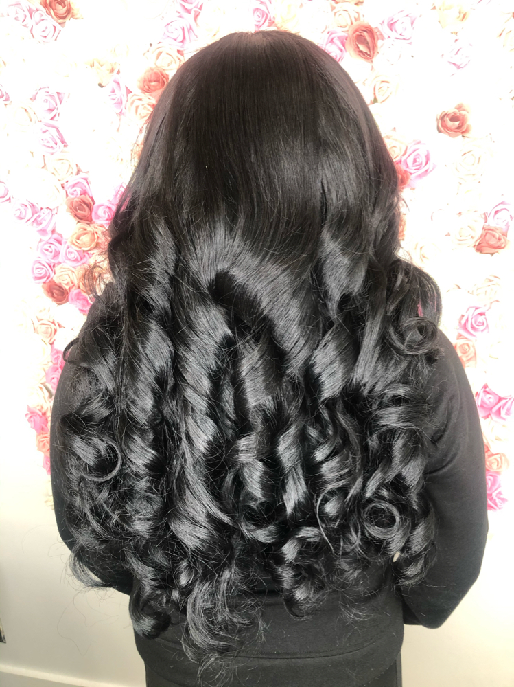 Shampoo & Style on sew-in