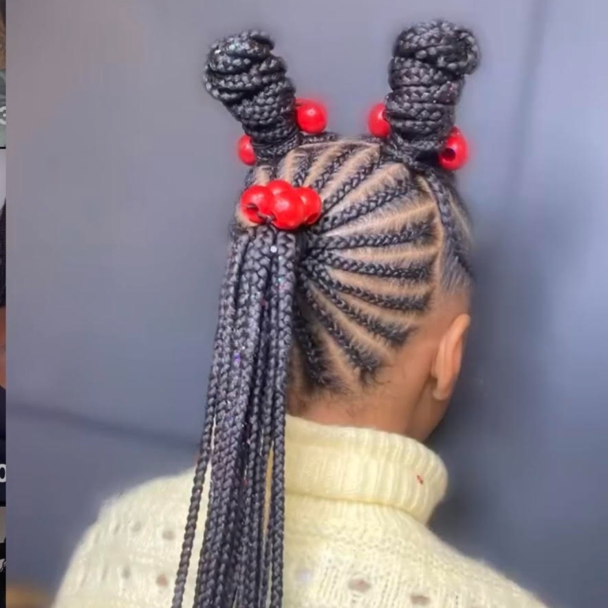 Royal Buns/Long braided Ponytail at Loreign Creationz in Laurel, MD