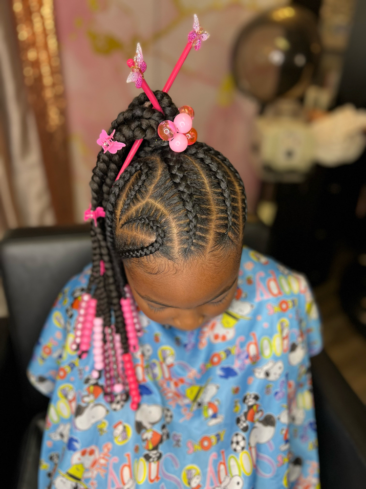Kids Braids w/ weave
