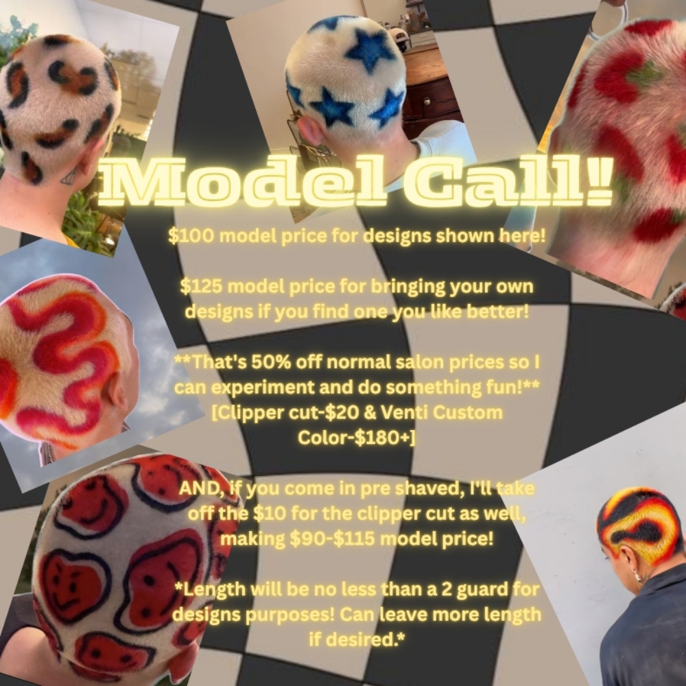 Hair Tattoo Model Call at Crafted By Cait in New Boston, TX