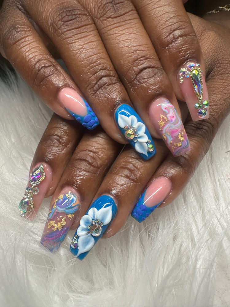 Free Style Full Set at Glam Nails By Merian in Omaha, NE