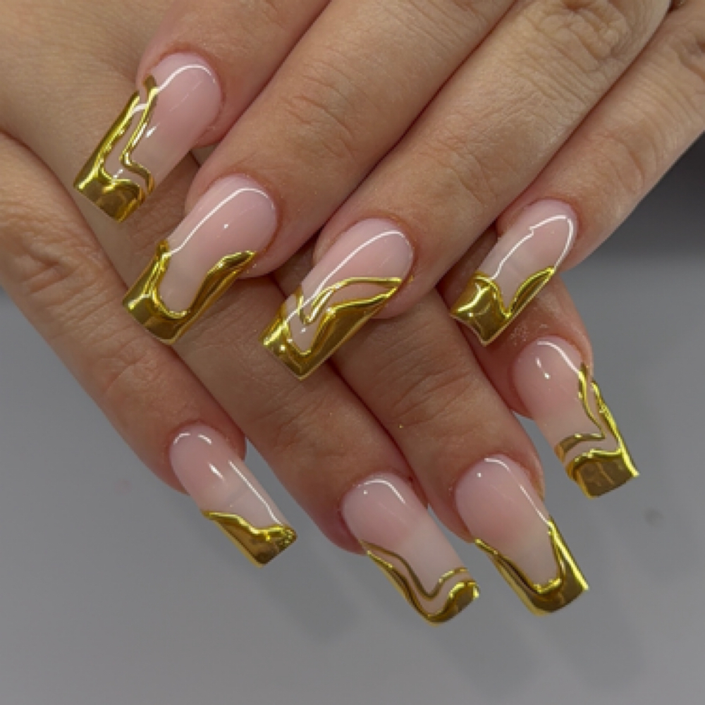 + french chrome, full set at Haus of Femme in Brooklyn, NY