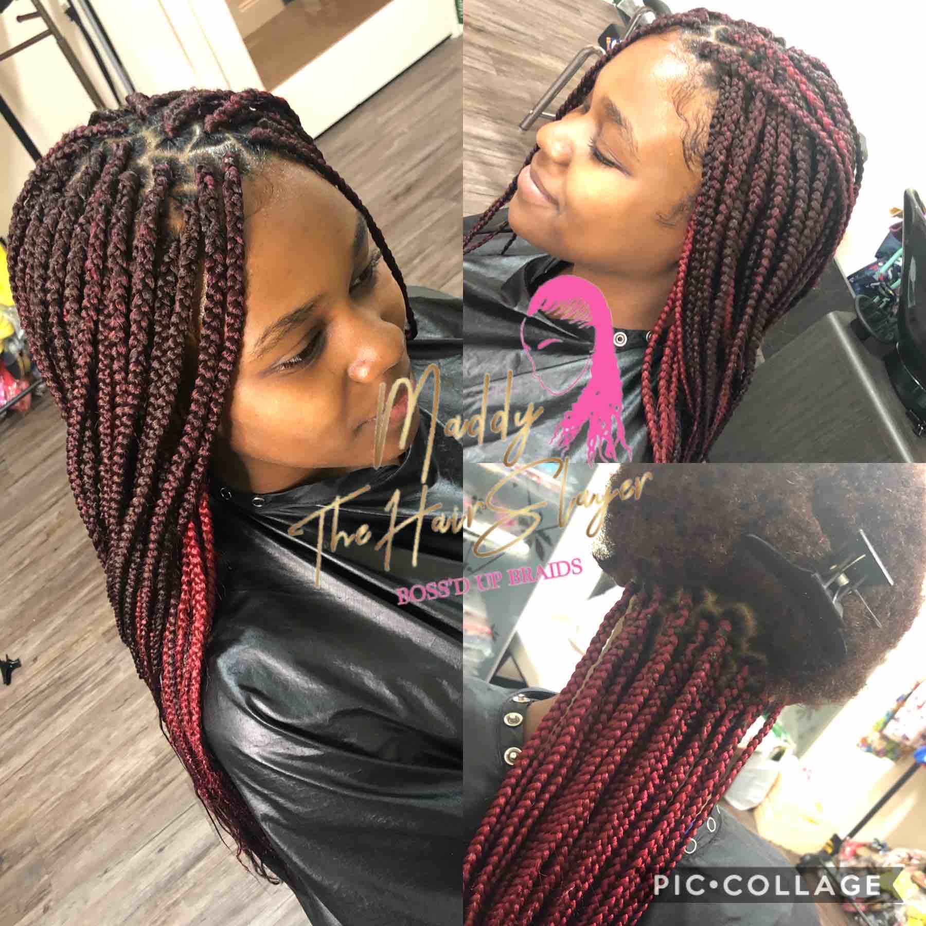 Small Box Braids On Short Hair Mid