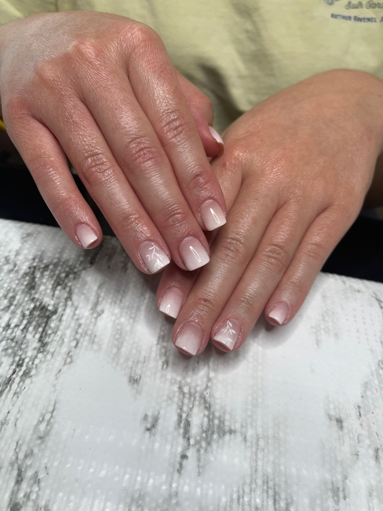 Pink And White Ombre