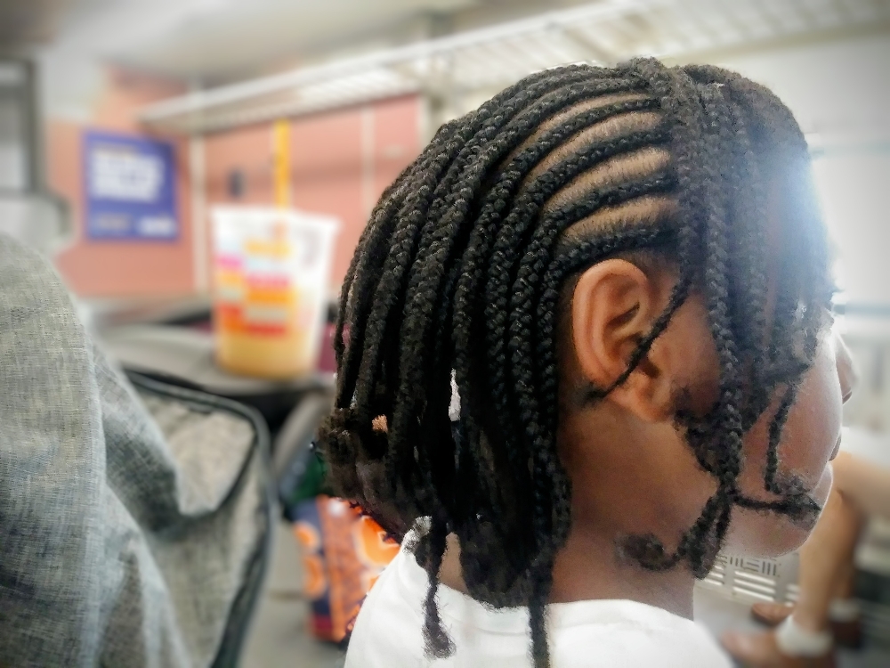 Natural Braids no Hair Added