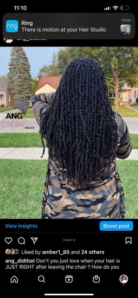 Waist Length Spring Twist