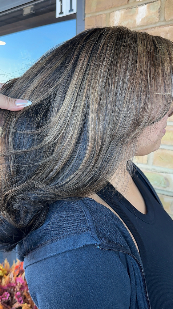 Partial Balayage/Highlights at MiraCurl Studio in Frederick, MD