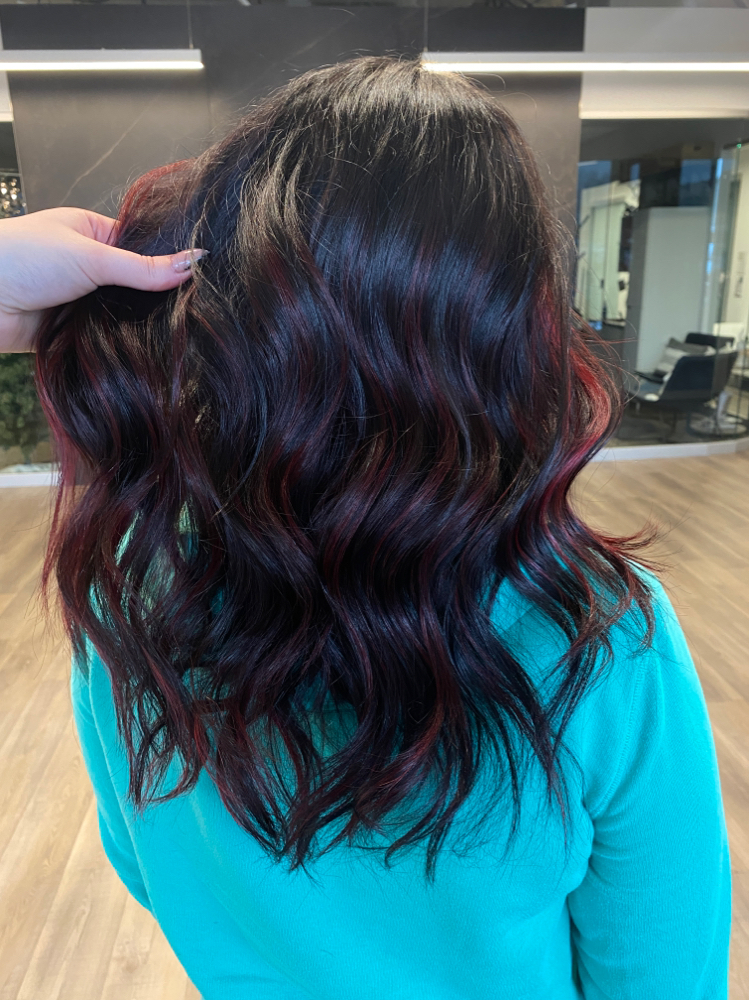 Color Root Touchup & Blowdry