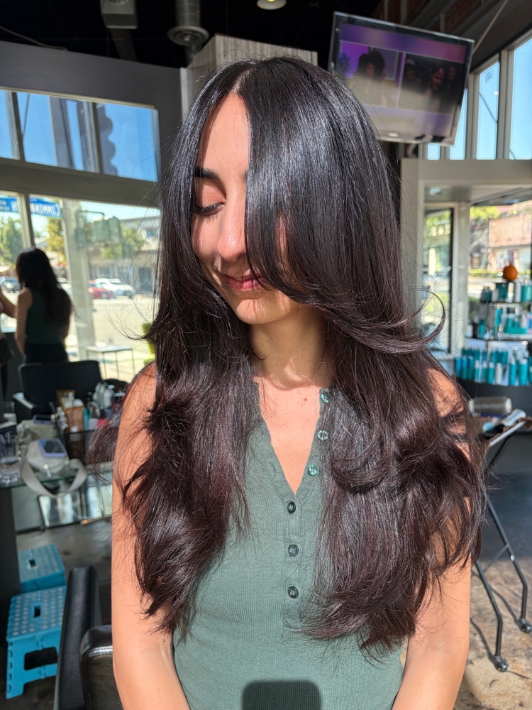 Hair Gloss & Treatment at Hair Bestie Paige in Fullerton, CA