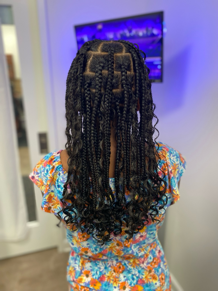 Kids BoHo Knotless Braids