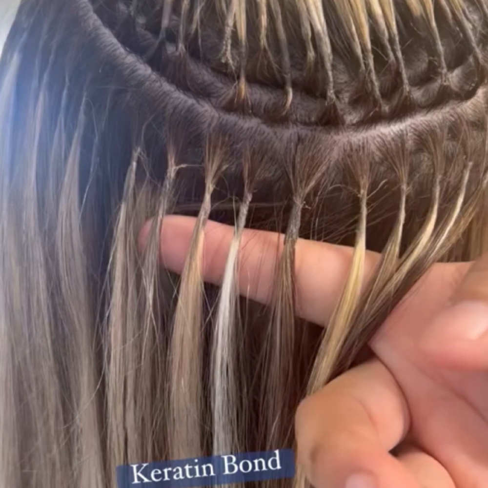 Keratin Bond/K-tip NEW INSTALL at Karina Hair Extensions in Bakersfield, CA