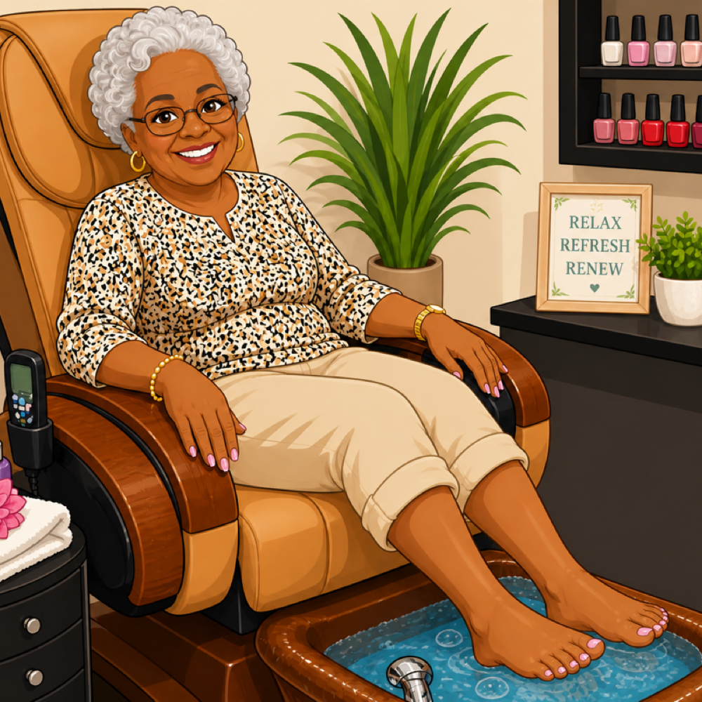 Senior Pedicure at Dolph's Nail Salon & Spa in Brandon, MS