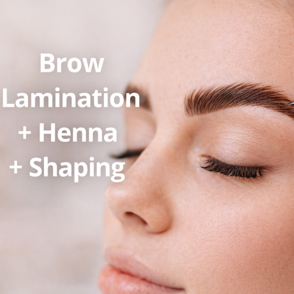 Brow Lamination + Henna + Shaping