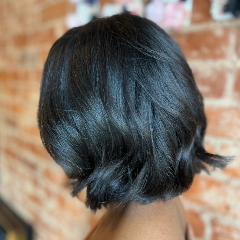 CLE Silk press Short at Healthy Hair By Sarah in Indianapolis, IN