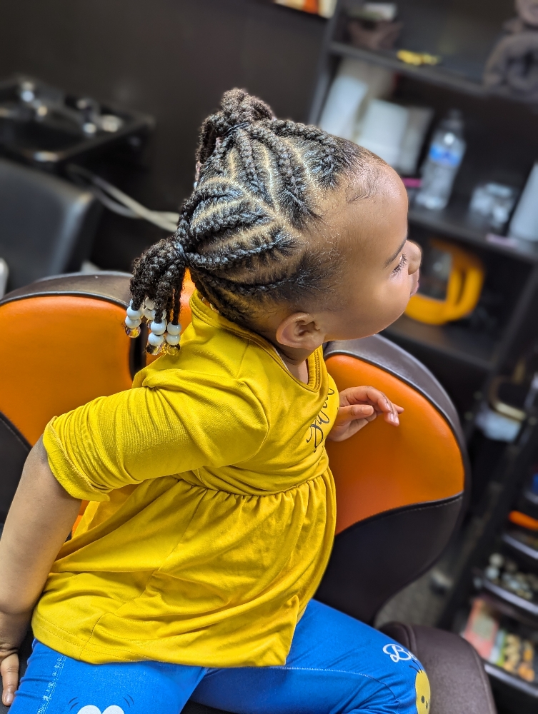 Kid Braids W/Natural Hair (6-10)