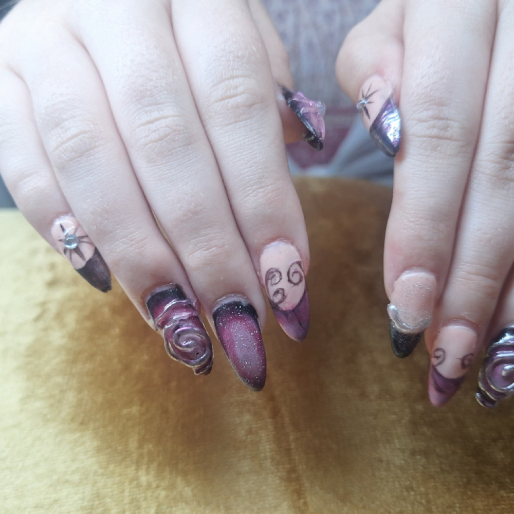 Gel X nails at Crowns Of Glory Hair Studio in Cleveland, TX
