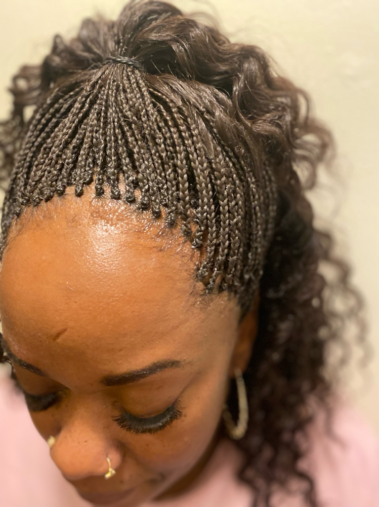 Adult Mircos Ear To Ear w/ Sew-In at Braids By Bri in Nashville, TN