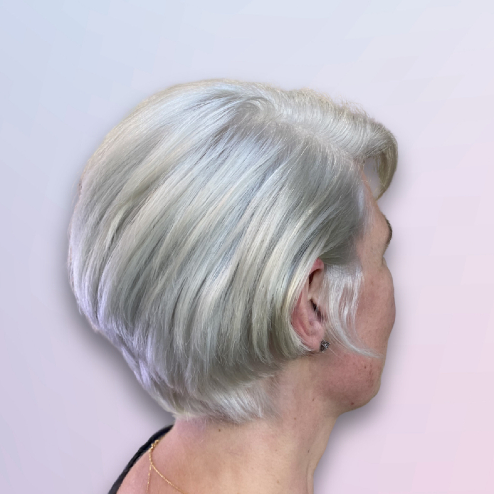 Global Lighting Short Hair at volume hair salon in Bethesda, MD