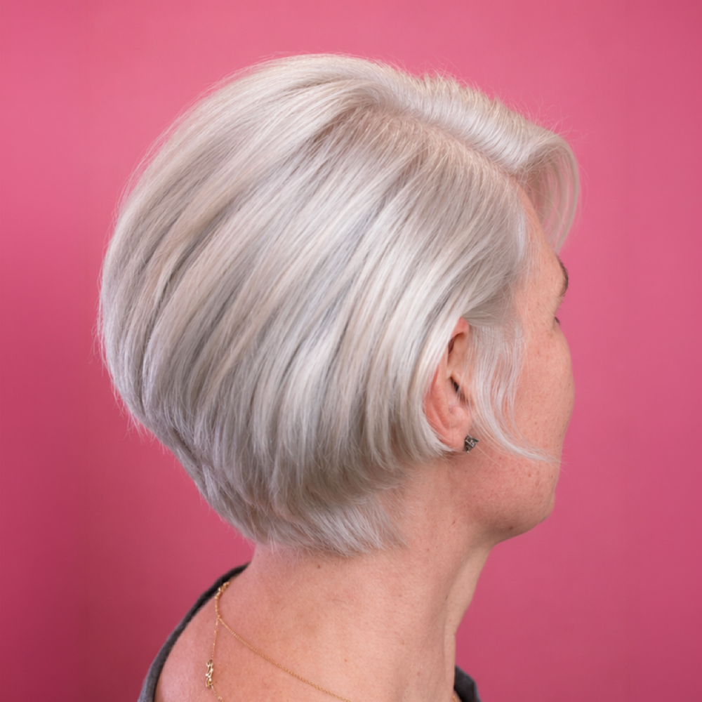 Blonding Short Hair at volume hair salon in Bethesda, MD