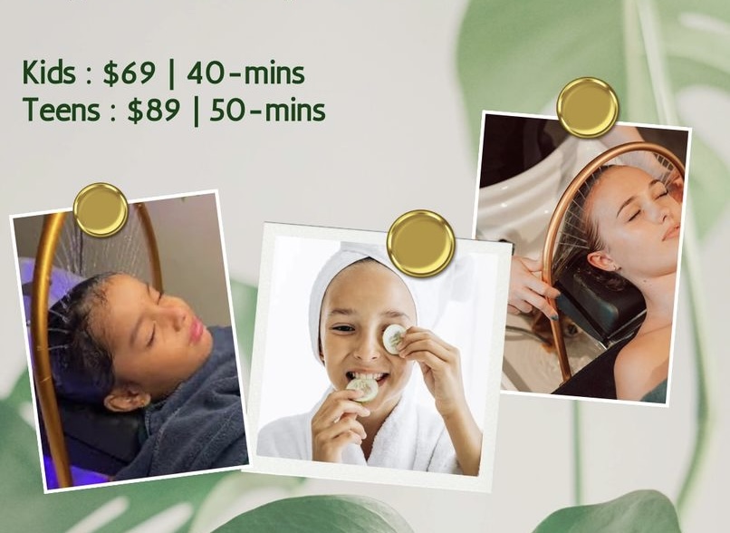 Head Spa: Kids $69 / Teens $89.