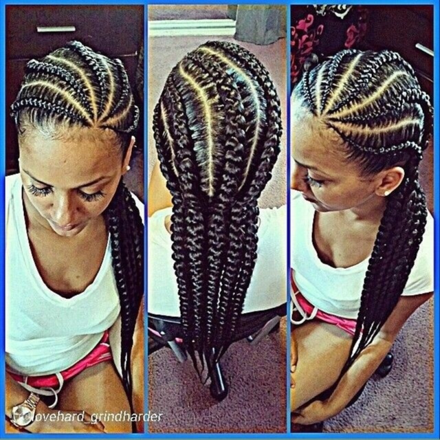 5 JUMBO CORNROWS at Favourite Hair Braiding in Cantonsville, MD