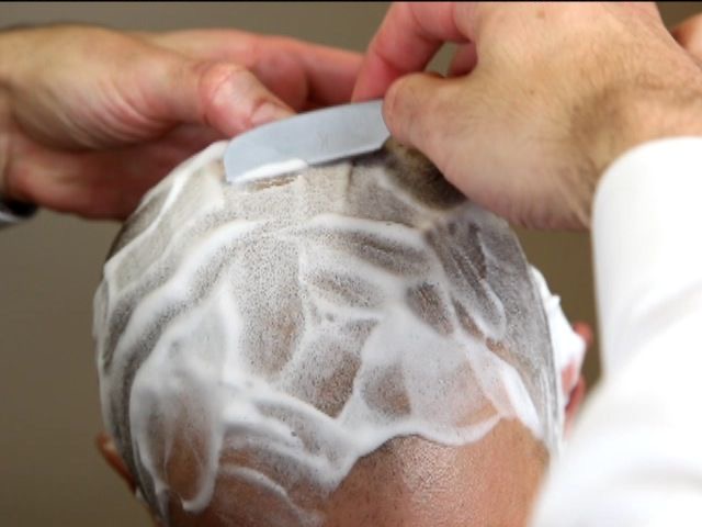 Head Shave And Scalp Massage