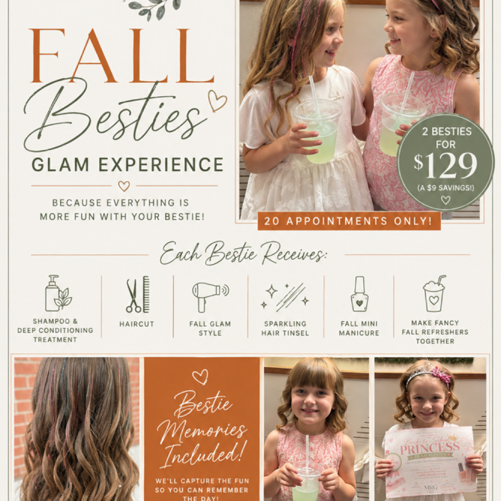 Fall Bestie Glam Experience Request at MRG Beauty Bar in Fremont, OH