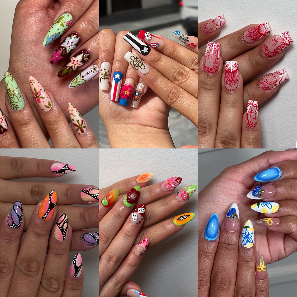 Gel X Enhanced Nail Art on all 10 at Destine Nails in Ridgewood, NY